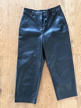 Babaton Black Satin-Look Trouser Skirt
